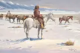 Frank Hagel, Montana Free Traders in Winter, 2011, oil on board