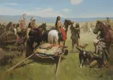 Z. S. Liang, Following the Buffalo, 2011, oil on canvas
