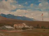 Jervis McEntee, Fort Halleck, Nevada, 1881, oil on canvas laid on board