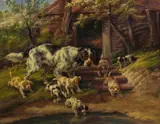 Edmund Henry Osthaus, Setter with Pups