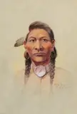 Nez Perce by Edgar S. Paxson, 1909, watercolor on paper, sold Jul 2011