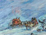 Marjorie Reed, The East and West Stages Meet in a Snowstorm on Guadalupe Mountain