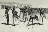 Frederic Remington, She Noticed That All, Even the Children, Gathered up Stones as They Went