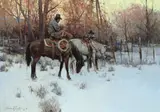 James Reynolds, Winter Work, 1975, oil on board