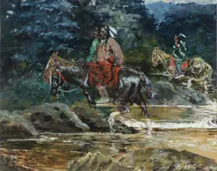 Ute Indians, Southwestern Colorado by Frank P. Sauerwein, watercolor & gouache on paper, sold Jul 2011
