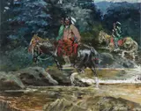 Frank P. Sauerwein, Ute Indians, Southwestern Colorado, watercolor & gouache on paper