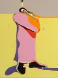 Fritz Scholder, Standing Indian, oil on canvas