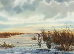 Brett James Smith, Cane Island Pond, watercolor on paper