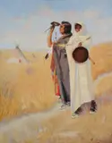 De Cost Smith, Watching the Plains, 1890, oil on canvas