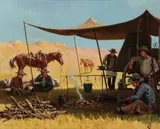 Olaf Wieghorst, Branding Cattle on the El Cajon