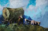Heading North by Eustace Paul Ziegler, oil on board, sold Jul 2011