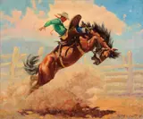 Olaf Wieghorst, Breaking a Bronc
