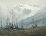 Louis Akin, Chaney Glacier, Glacier National Park, 1910, oil on canvas