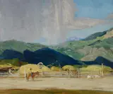 Oscar E. Berninghaus, Pitching Hay