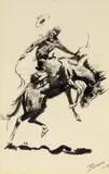 Edward Borein, Riding a Bronc