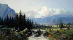 George Ernest Colby, Rocky Mountains, oil on canvas