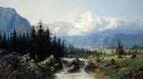 George Ernest Colby, Rocky Mountains, oil on canvas