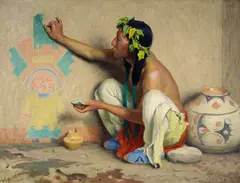 E. Irving Couse, Kachina Painter, 1917, oil on canvas