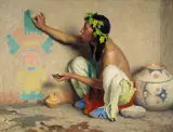 E. Irving Couse, Kachina Painter, 1917, oil on canvas