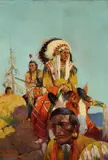 Nick Eggenhofer, Indian Trail, oil on canvas