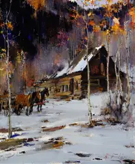 Nicolai Fechin, Twilight, oil on canvas mounted on aluminum