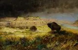 Distant Storm by John Fery, oil on canvas, sold Jul 2010
