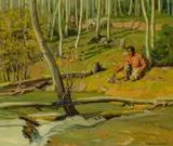 Ernest Martin Hennings, Building a Campfire