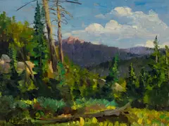 Hans Kleiber, Wyoming Landscape I, oil on board