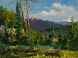 Hans Kleiber, Wyoming Landscape I, oil on board