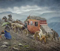 Robert Lindneux, Hard Goin', 1943, oil on canvas