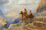 Hart Merriam Schultz, Apache in the Grand Canyon, 1920, oil on canvas