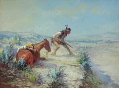 William Meuttman, The Advance Scout, 1915, oil on canvas