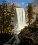 Vernal Falls, Yosemite Valley by Enoch Wood Perry, Jr., 1863, oil on canvas, sold Jul 2010