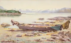 Theodore J. Richardson, Old Joe's Boat - Sitka, Alaska, watercolor on paper