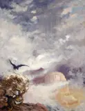 Frank P. Sauerwein, Canyon Guardian, 1909, oil on canvas