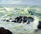 Conrad Schwiering, Riptide, oil on board