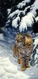 John Seerey-Lester, Under the Pine - Bobcat, 1984, oil on canvas