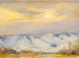 Joseph Henry Sharp, A Winter Afternoon, Big Horn Mountains, Wyoming