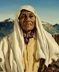 Bettine Steinke, The Medicine Man, 1956, oil on canvas