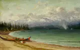 James E. Stuart, Olympic Mountains from near Seattle, 1890, oil on canvas