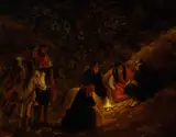 Frederick Arthur Verner, Campfire, 1882, oil on board
