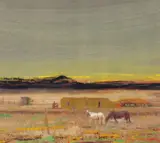 Oscar E. Berninghaus, The Mountains West of Taos
