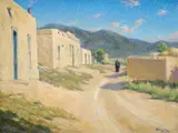 Edgar Spier Cameron, Santa Fe Adobes, oil on canvas