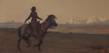 Maynard Dixon, Navajo Rider, 1904, mixed media on paper