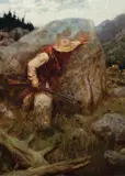 The Gun for the Man Who Knows by Philip Russell Goodwin, 1905, oil on canvas, sold Jul 2009