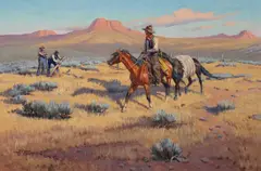 John Hampton, If I Can't Do It Horseback ..., 1980, oil on canvas