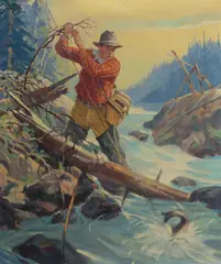 Charles Hargens, Fisherman's Luck, oil on canvas