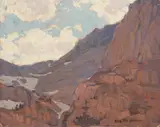 High Sierra Landscape by Edgar Alwin Payne, oil on canvasboard, sold Jul 2009