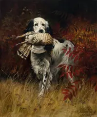 The First of the Season by Alexander Pope, oil on canvas, sold Jul 2009