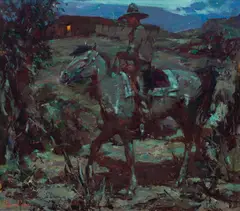 Moonlight by Burt Procter, oil on canvas, sold Jul 2009